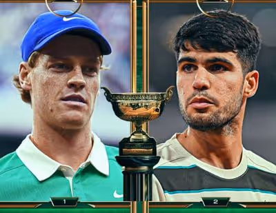 Sinner e Alcaraz na final em Roland Garros; onde assistir e horário