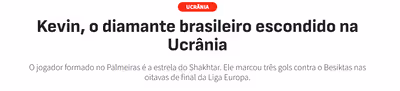 Jornal se derrete por joia ex-Palmeiras: 'Diamante escondido na Ucrânia'