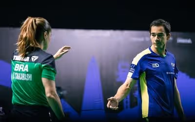 Hugo Calderano e Bruna Takahashi sobem no ranking do tênis de mesa