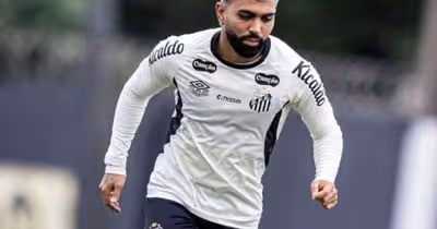 Gabigol treina no Santos e fica à disposição para o clássico