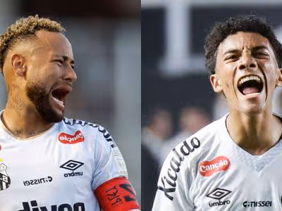 Neymar x Robinho Jr.: briga entre craques do Santos acaba em tapa e rasteira após marido de Bruna Biancardi se sentir desrespeitado por drible, diz site