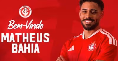 Internacional anuncia contratação do lateral Matheus Bahia, ex-Bahia