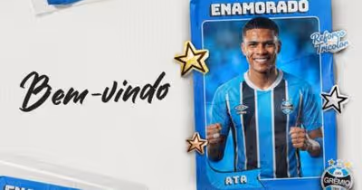 Grêmio confirma a contratação do atacante José Enamorado