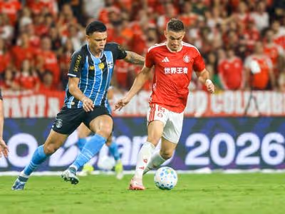 Em jogo morno, Inter e Grêmio empatam sem gols no Beira-Rio