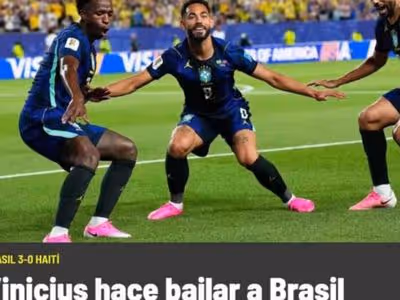 Imprensa internacional elogia atuação do Brasil e exalta Vini Jr:
