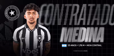 Botafogo anuncia a contratação do argentino Cristian Medina