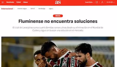 Jornal espanhol destaca crise do Fluminense após Mundial de Clubes: 'Não encontra soluções'