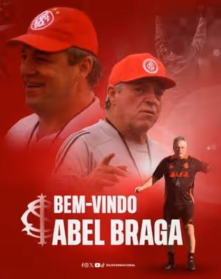 Na zona de rebaixamento, Internacional anuncia retorno de Abel Braga