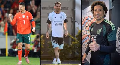 Cristiano Ronaldo, Messi e Ochoa vão bater recorde de participações em Copas