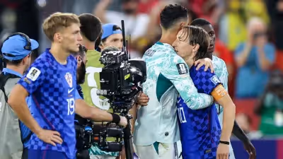 Cristiano Ronaldo e Luka Modric. O abraço que ofuscou o Portugal-Croácia