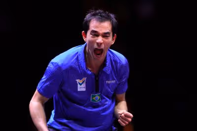 Hugo Calderano dá presente de aniversário a si mesmo e é bicampeão na Eslovênia