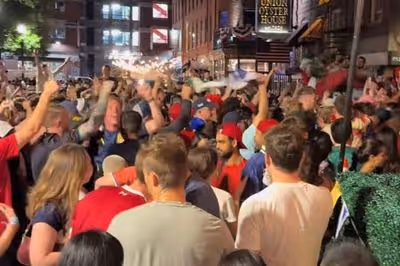 Scotland and Morocco fans party together outside Boston pub ahead of potential World Cup qualifier