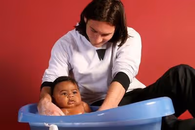 Lionel Messi bathes baby Lamine Yamal in weird throwback snaps ahead of World Cup final showdown