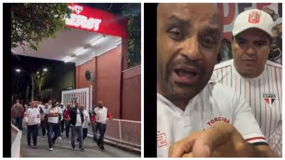 Organizada do São Paulo cobra jogadores no CT antes do Majestoso