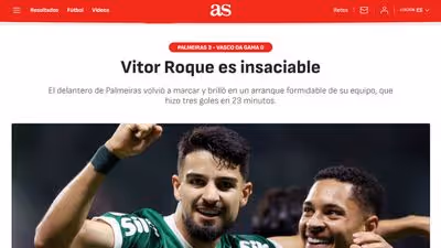 Jornal espanhol exalta Vitor Roque no Palmeiras: