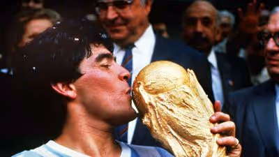 Maradona lifted the World Cup in 1986.