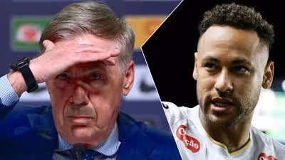 Carlo Ancelotti (left) has taken a firm stance on Neymar Jr’s inclusion for Brazil.