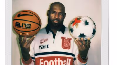 LeBron James' polaroid photo for Nike.