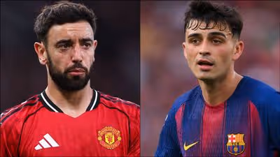 Bruno Fernandes (left) and Pedri (right) headline the gossip.