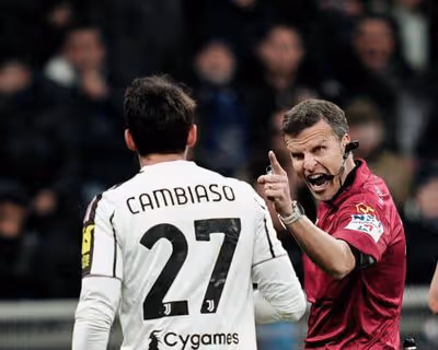 Referee La Penna told to stay at home after dozens of death threats following Juventus red