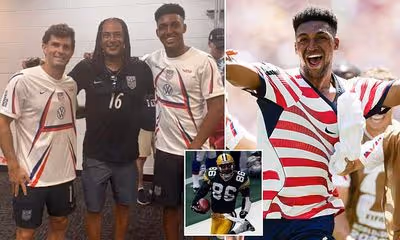 Super Bowl champion Antonio Freeman fights back tears as he opens up on his son Alex's 'magical' World Cup heroics for USMNT