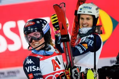 Mikaela Shiffrin, Paula Moltzan go 1-2 World Cup slalom in as Olympics near