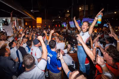 England fans take over Boston for a beer party ahead of Ghana clash