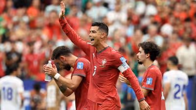 Cristiano Ronaldo record brace as Portugal routs Uzbekistan
