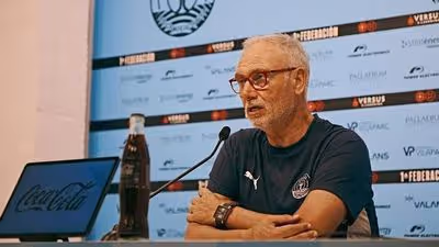 Miguel Álvarez, técnico de la UD Ibiza, en rueda de prensa: «Necesitamos más agresividad ofensiva»
