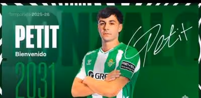 El Betis hace oficial el fichaje de Petit hasta 2031
