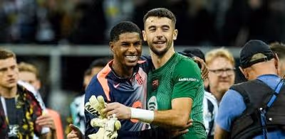 Joan Garcia, feliz con su debut en Champions: