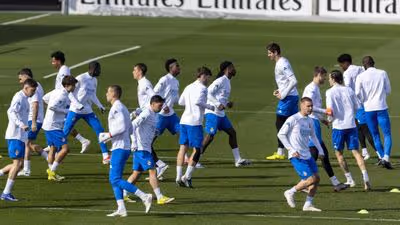 Segunda sesión del Madrid en Valdebebas pensando en el City con dos bajas sensibles
