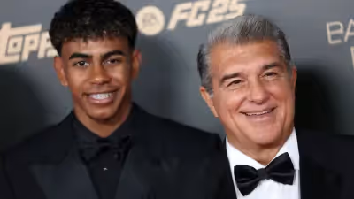 Joan Laporta defiende a Lamine Yamal: