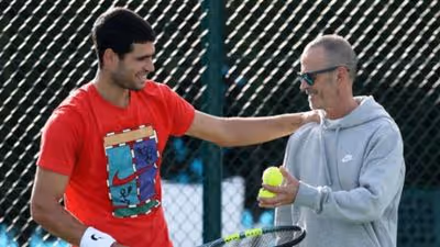 Alcaraz ya entrena junto a Samuel López y cumple su promesa del US Open