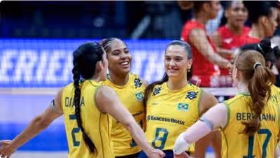 Brasil vence República Dominicana de virada e mantém 100% na Liga das Nações de Vôlei