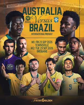 Austrália anuncia dois amistosos contra o Brasil para setembro