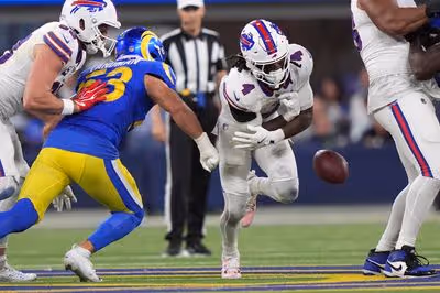James Cook’s fumble problem threatens to erase big gains as Joe Brady praises — then softens — his stance