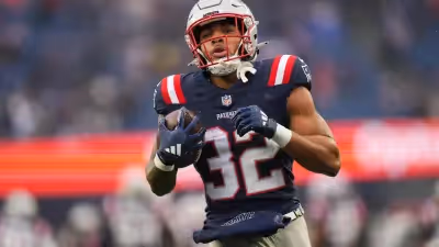 TreVeyon Henderson Listed Questionable After Ankle Injury; Patriots Prepare to Shuffle Backfield