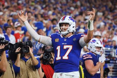 Josh Allen christens Highmark Stadium with five-TD night as Bills beat Lions 41-31