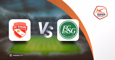Palpite Thun x St. Gallen - Super League  2025/2026